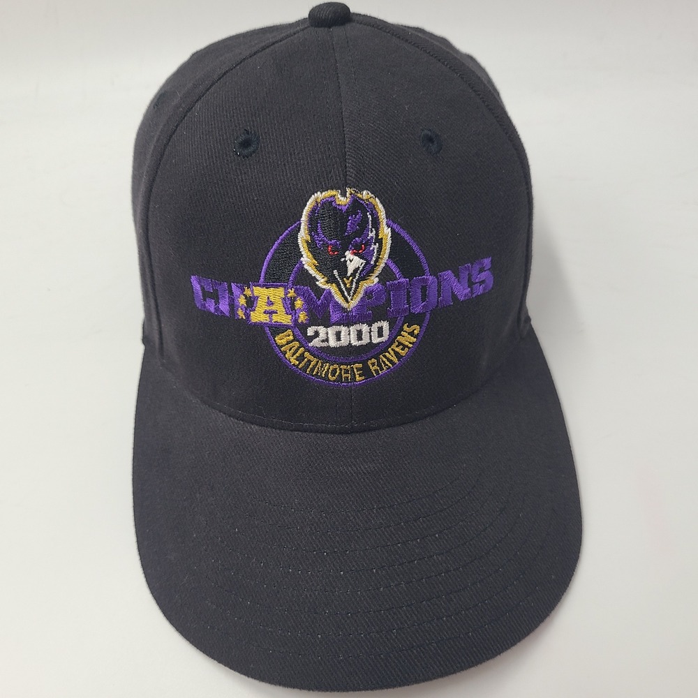 Vintage Baltimore Ravens Hat Strapback (Fits Small) New Era 2000 AFC Champions